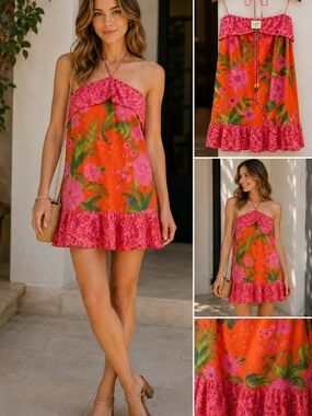 farm rio colorful bandana mini dress FARM Rio | Dresses | Farm Rio Colorful Bandana Mini Dress